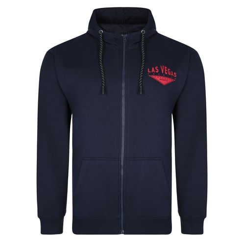 Bigdude Las Vegas Print Hoody Navy