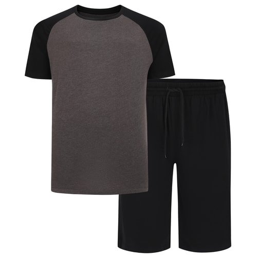 Bigdude Short Sleeve PJ Set Charcoal