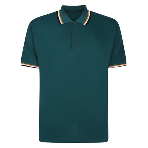 Bigdude Polo With Contrast Tipping Teal