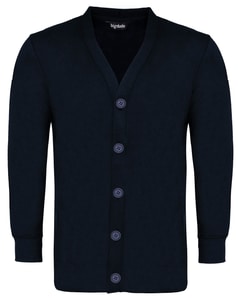 Bigdude Brushed Fleece Cardigan Navy