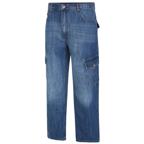 Bigdude Regular Fit Cargo Jeans Mid Wash