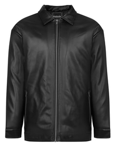 Bigdude PU Bomber Jacket Black