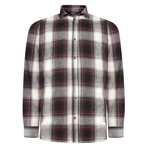 Bigdude Soft Flannel Shirt Burgundy Tall