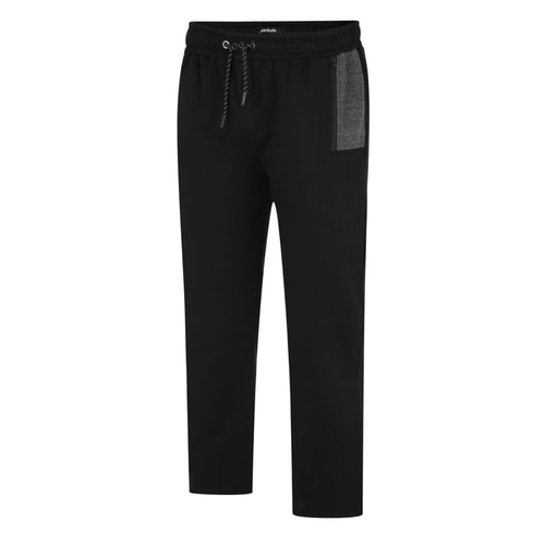 Bigdude Contrast Joggers with Zip Pockets Black/Charcoal