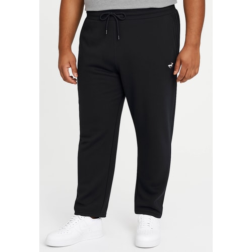 Bigdude Open Hem Loop Back Joggers Black