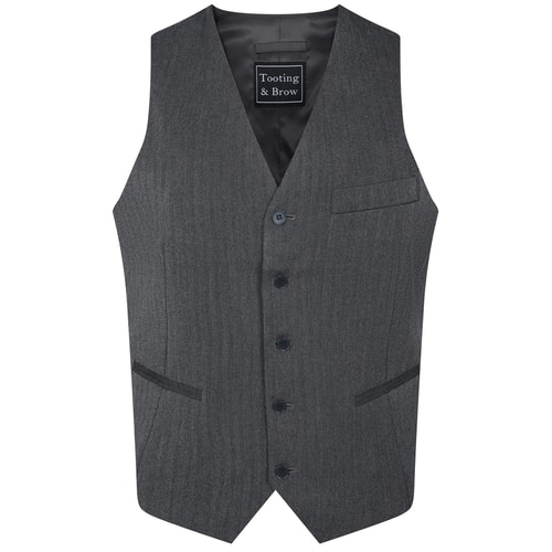 Tooting & Brow Waistcoat Charcoal