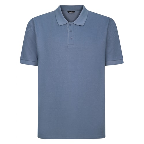 Bigdude Heavy Knit Polo Light Blue
