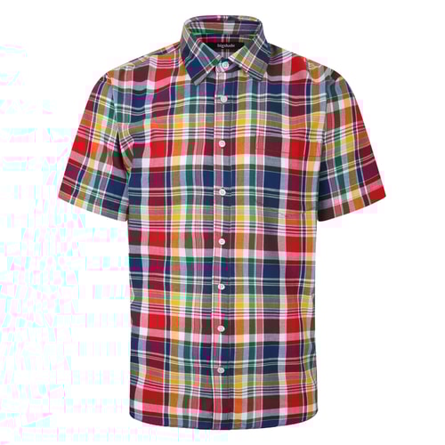 Bigdude Checked Short Sleeve Shirt Multi