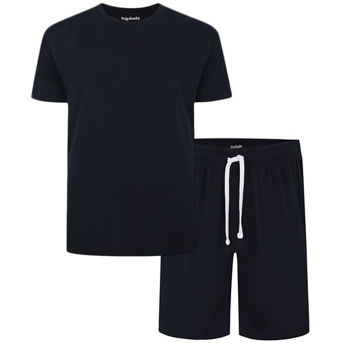 Bigdude Short Sleeve Pyjama Set Navy