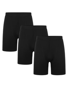 Bigdude 3 Pack Bamboo Boxer Shorts Black