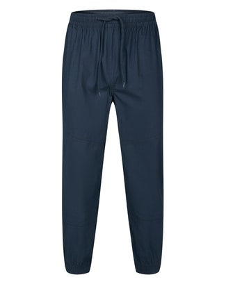 Bigdude Elasticated Waist Cuffed Chinos Navy