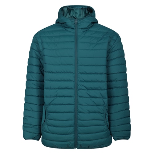 Bigdude Lightweight Hooded Puffer Jacket Petrol