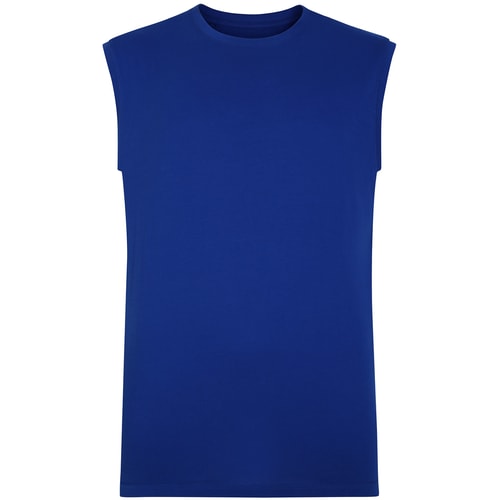 Bigdude Plain Sleeveless T-Shirt Royal Blue