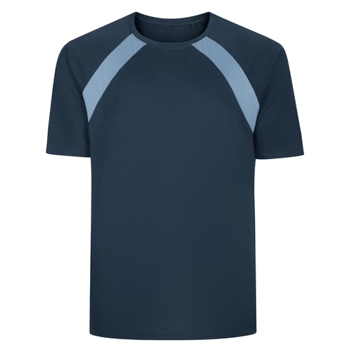 Bigdude Raglan Cut And Sew T-Shirt Navy/Blue