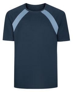 Bigdude Raglan Cut And Sew T-Shirt Navy/Blue