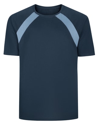 Bigdude Raglan Cut And Sew T-Shirt Navy/Blue