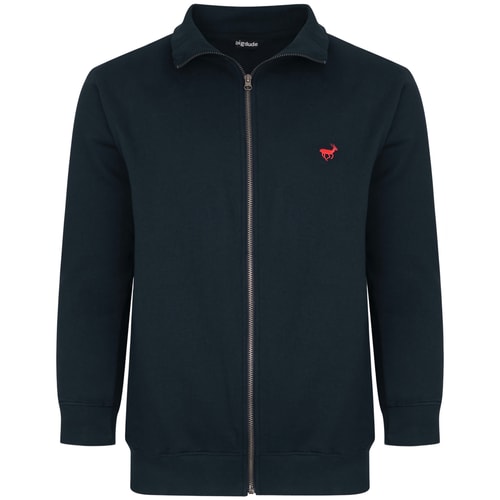 Bigdude Funnel Neck Full Zip Sweatshirt Navy