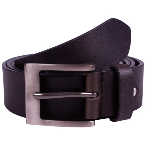 Bigdude Ethan Plain Leather Belt Black