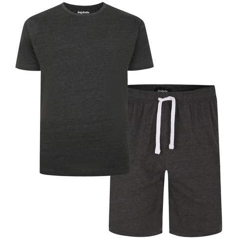 Bigdude Short Sleeve Pyjama Set Charcoal