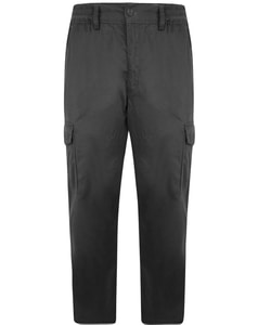 Bigdude Elasticated Waist Cargo Trousers Charcoal
