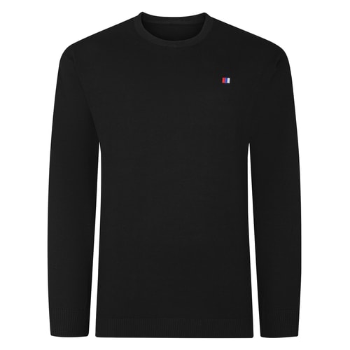 Bigdude Crew Neck Jumper With Logo Black