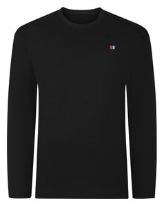 Bigdude Crew Neck Jumper With Logo Black