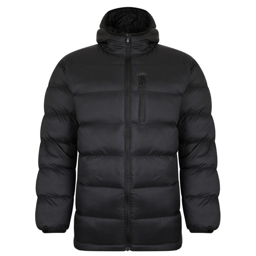 Bigdude Hooded Light Puffer Jacket Black