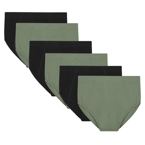 Bigdude 6 Pack High Rise Briefs Sage Green