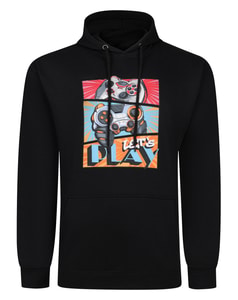 Bigdude Game Controller Print Hoodie Black