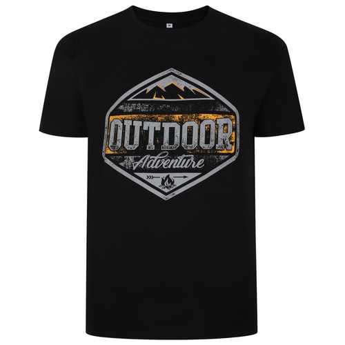 Bigdude Outdoors Print T-Shirt Black