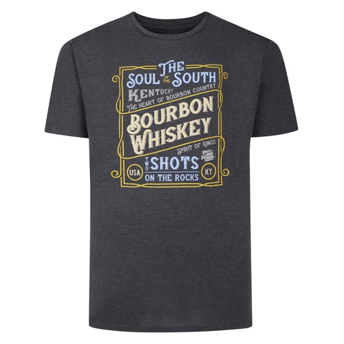 Bigdude Bourbon Whiskey T-Shirt TALL Charcoal