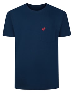 Bigdude Signature Pocket T-Shirt Navy/Red