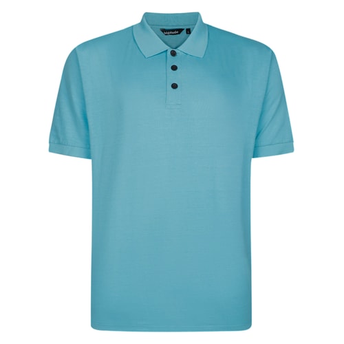 Bigdude Soft Jersey Summer Polo Shirt Turquoise Tall