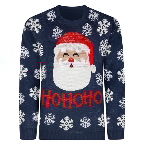 Bigdude Santa Christmas Jumper Navy
