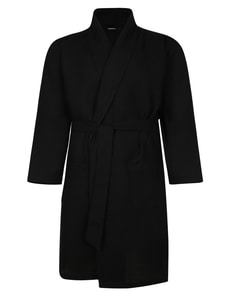 Bigdude Woven Waffle Dressing Gown Black