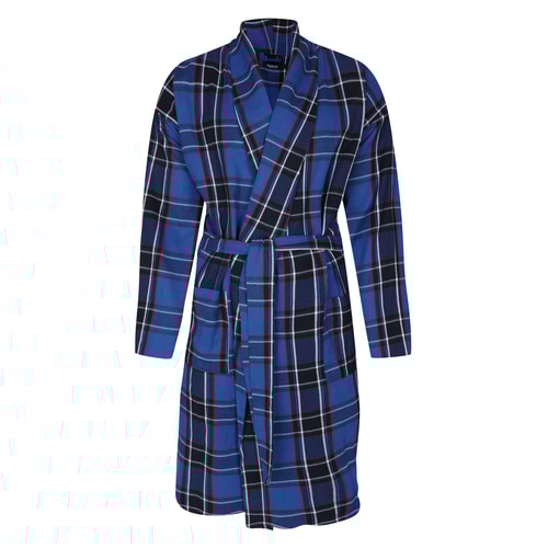 Bigdude Lightweight Check Gown Royal Blue