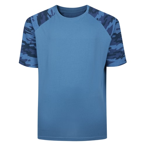 Bigdude Raglan Camo T-Shirt Blue