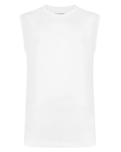 Bigdude Plain Sleeveless T-Shirt White Tall