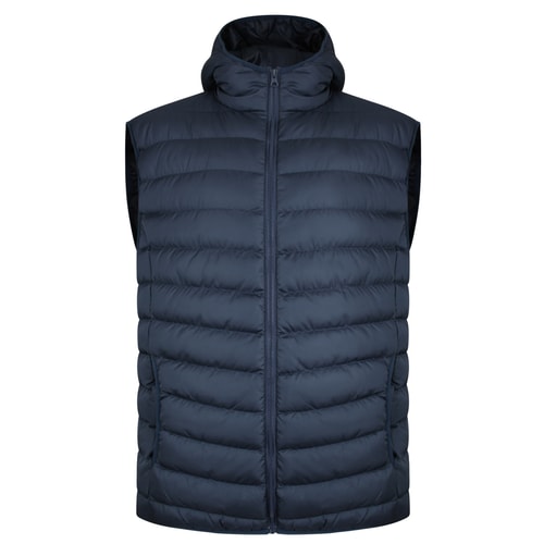 Bigdude Hooded Puffer Gilet Navy