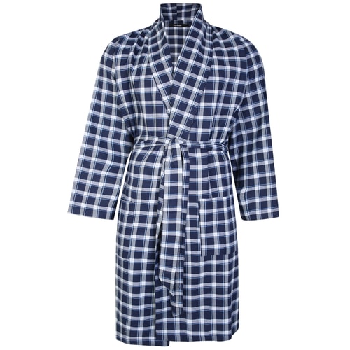 Bigdude Lightweight Dressing Gown Navy/White