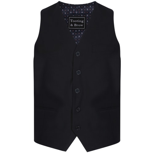 Tooting & Brow Pierlo Waistcoat Black