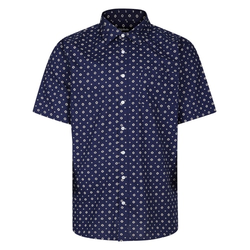 Bigdude Dots Short Sleeve Shirt Navy