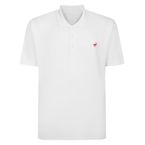 Bigdude Embroidered Polo Shirt White Tall