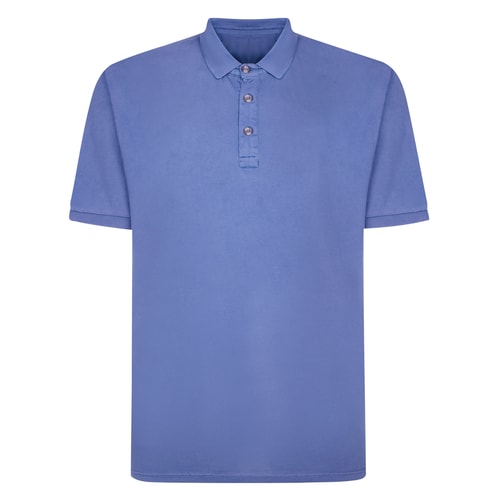Bigdude Wash Effect Polo Indigo