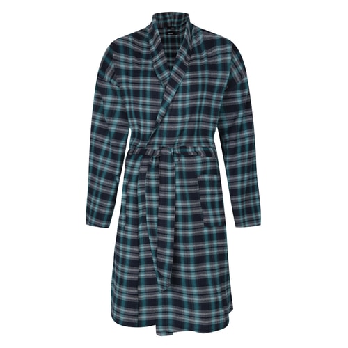 Bigdude Lightweight Check Gown Navy