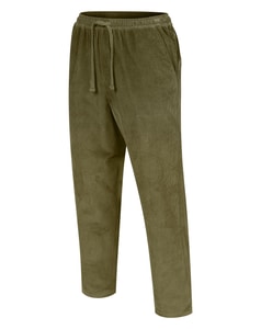 Bigdude Elasticated Waist Corduroy Trousers Dark Olive