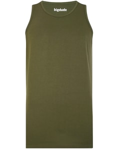 Bigdude Plain Vest Olive Tall