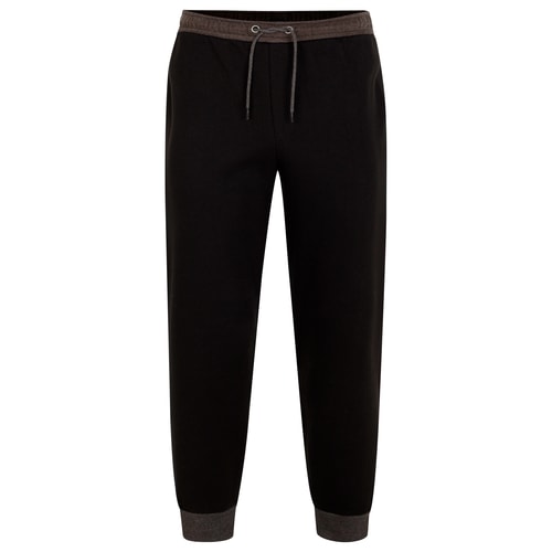 Bigdude Contrast Joggers Black/Charcoal