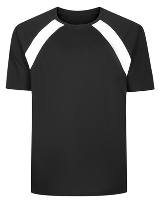 Bigdude Raglan Cut And Sew T-Shirt Black/White