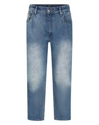 Bigdude Heavy Elasticated Waist Jeans Mid Wash